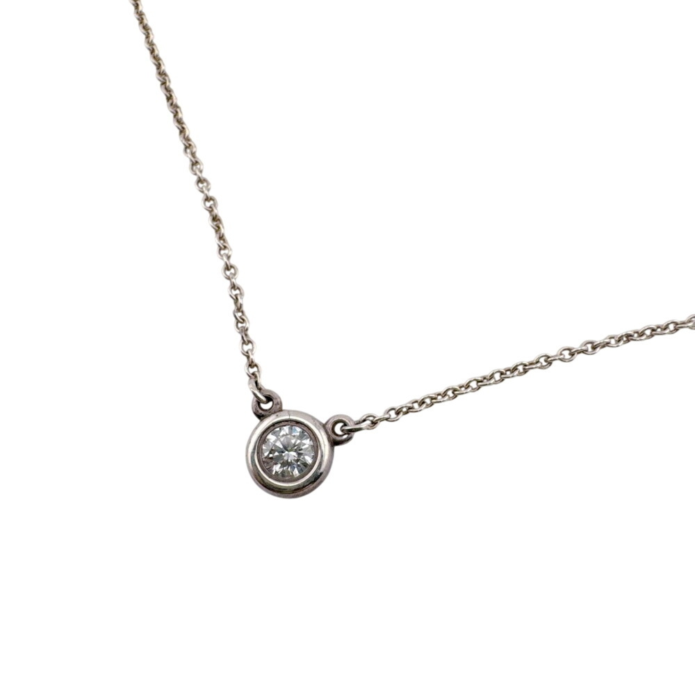TIFFANY&Co. Tiffany Choker, 0.17ct Diamond, 925 Sterling Silver, Total Weight...